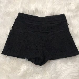 Black High waisted shorts